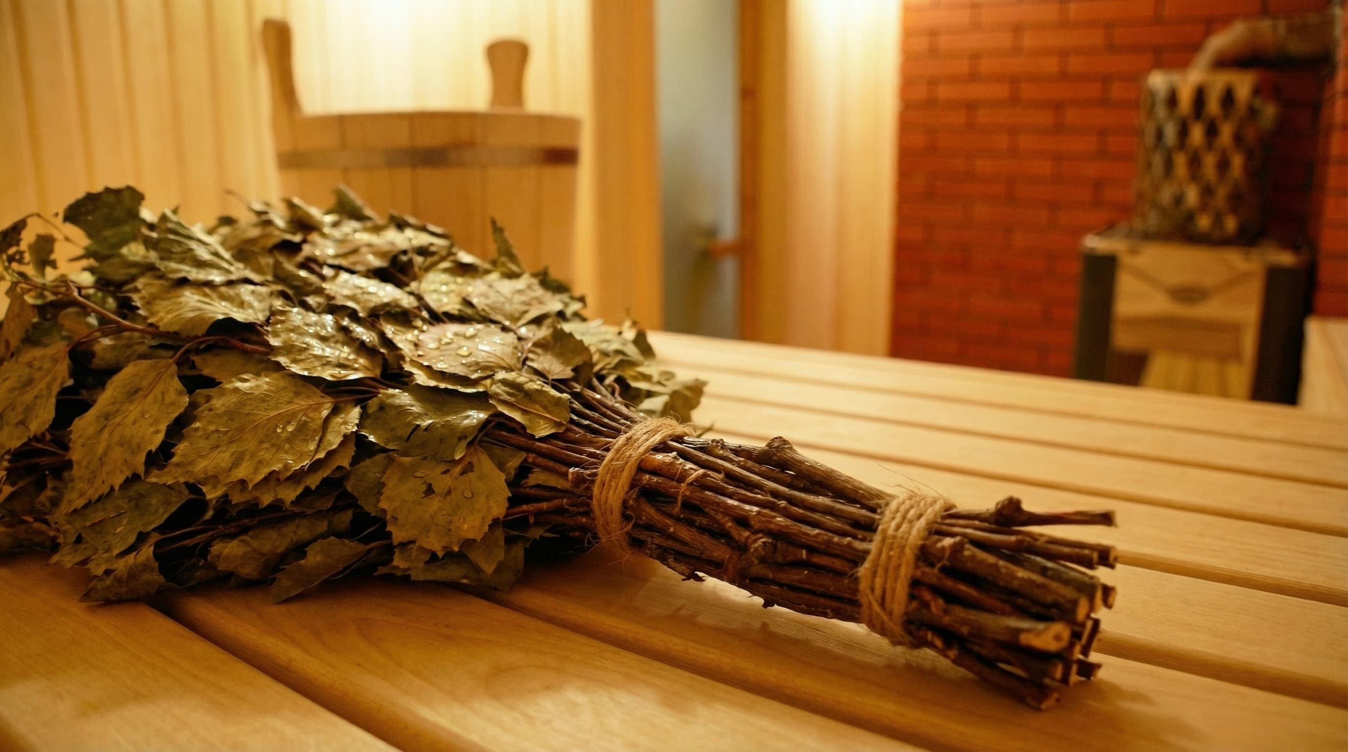 Русская баня с веником